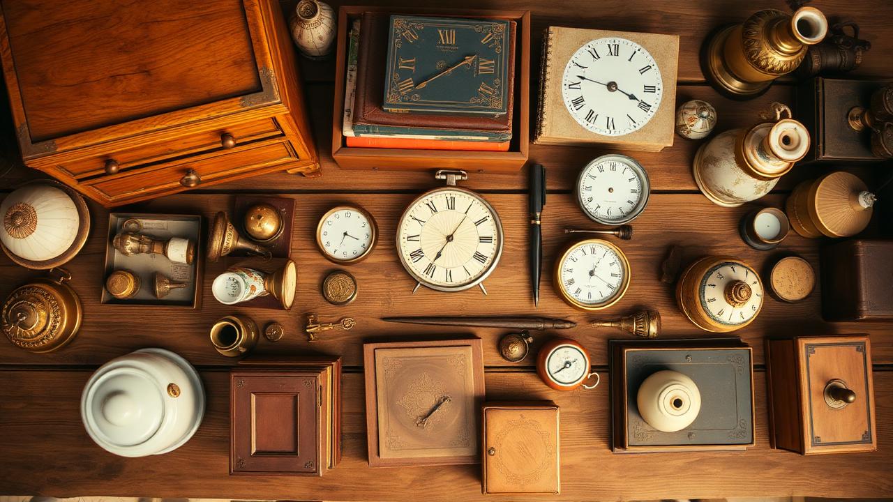 Tri de bibelots et objets de brocante avant rachat