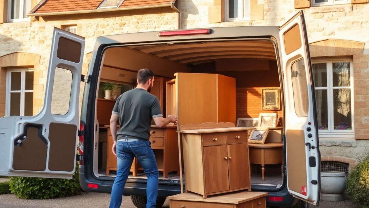 Débarras gratuit avec rachat de meubles anciens chargés dans le camion Tout Débarras en Drôme et Isère