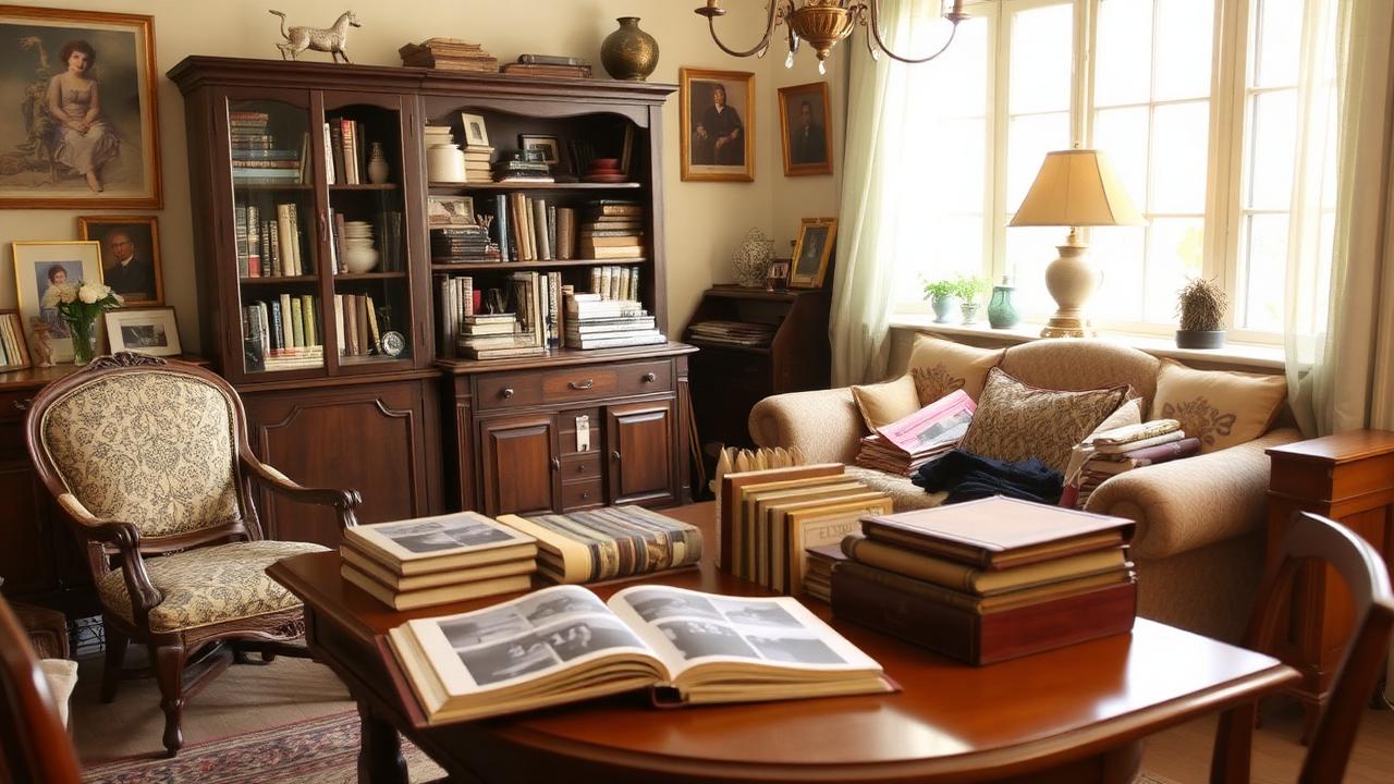 Débarras respectueux d'une maison de famille en succession avec meubles anciens et albums photo
