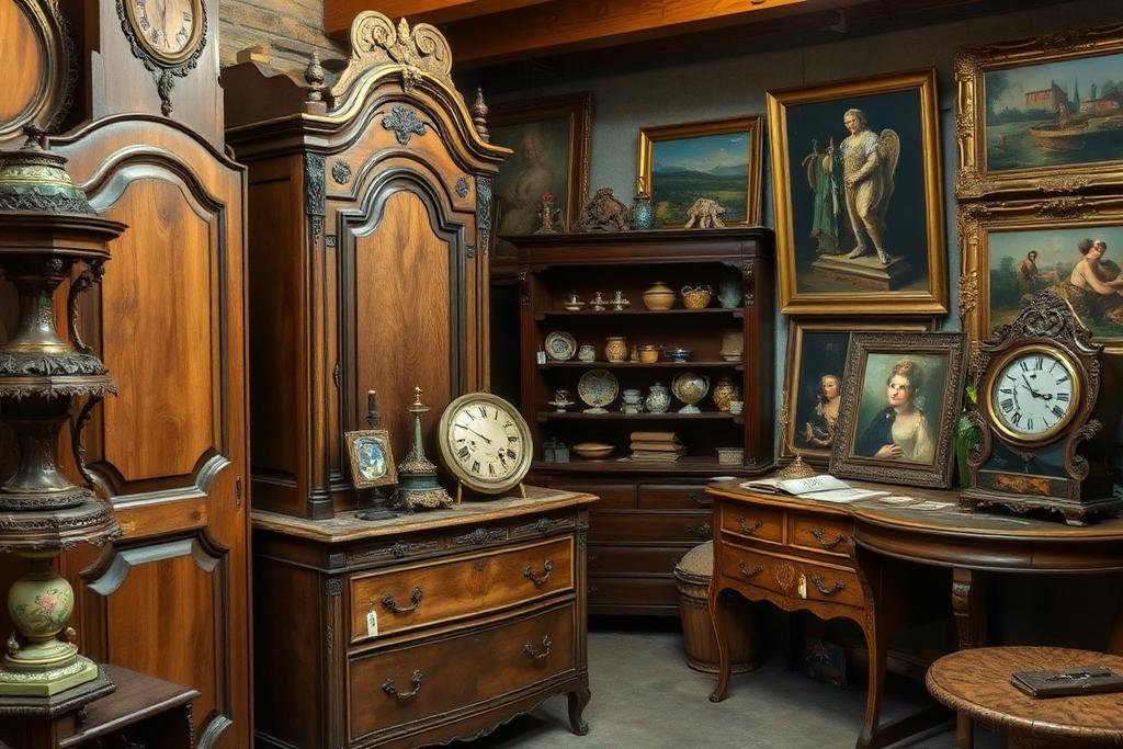 Meubles anciens, horloges et tableaux de brocante rachetés en Drôme et Ardèche
