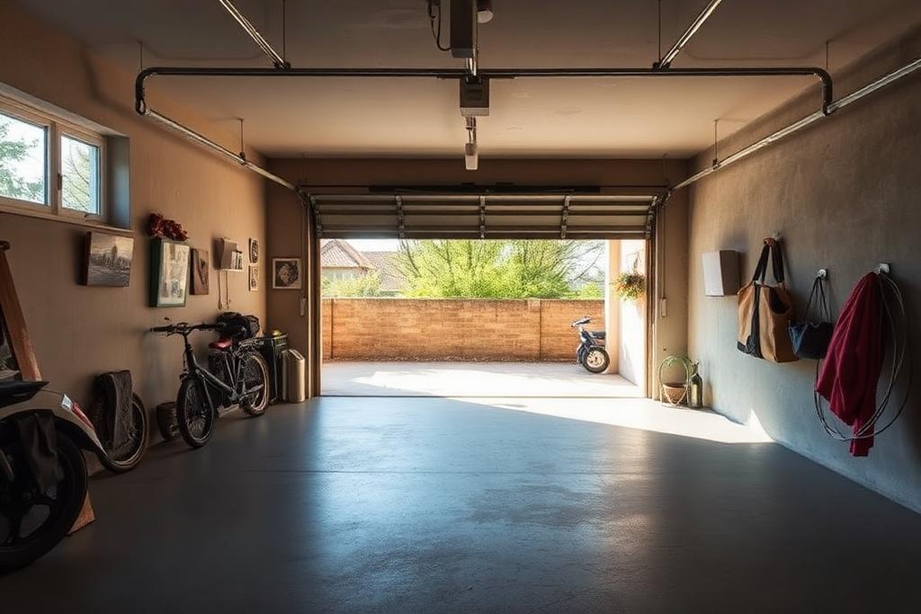Garage entièrement vidé et balayé après une intervention Tout Débarras en Isère